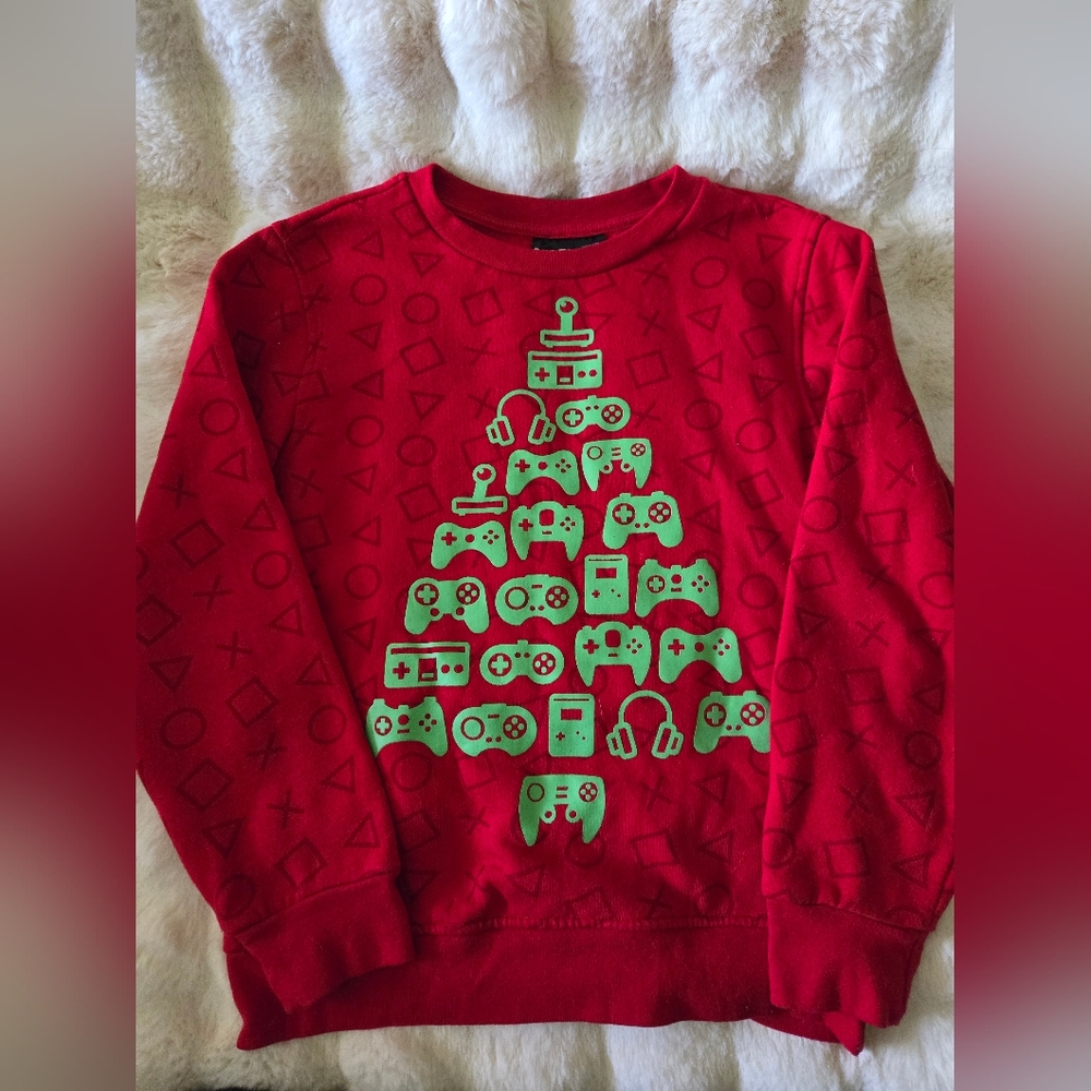 ⏰️ Youth Mad Engine Gamer Christmas Tree sweatshirt